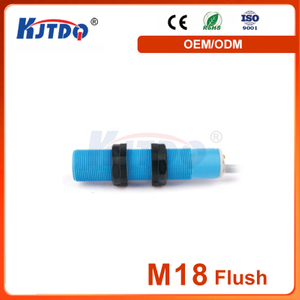 M18 IP67 Flush 2 cables PNP NPN NO NC Sn 5mm 12V 24V 220V 110V Interruptor de sensor de proximidad capacitivo 