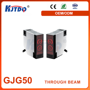 Sensor láser de reflexión de haz pasante ABS GJG30 IP67 NPN PNP Sn 5m 20V 
