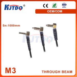 M3 M4 M6 IP65 impermeable Sn 70 mm a través del sensor de fibra óptica de reflexión de haz